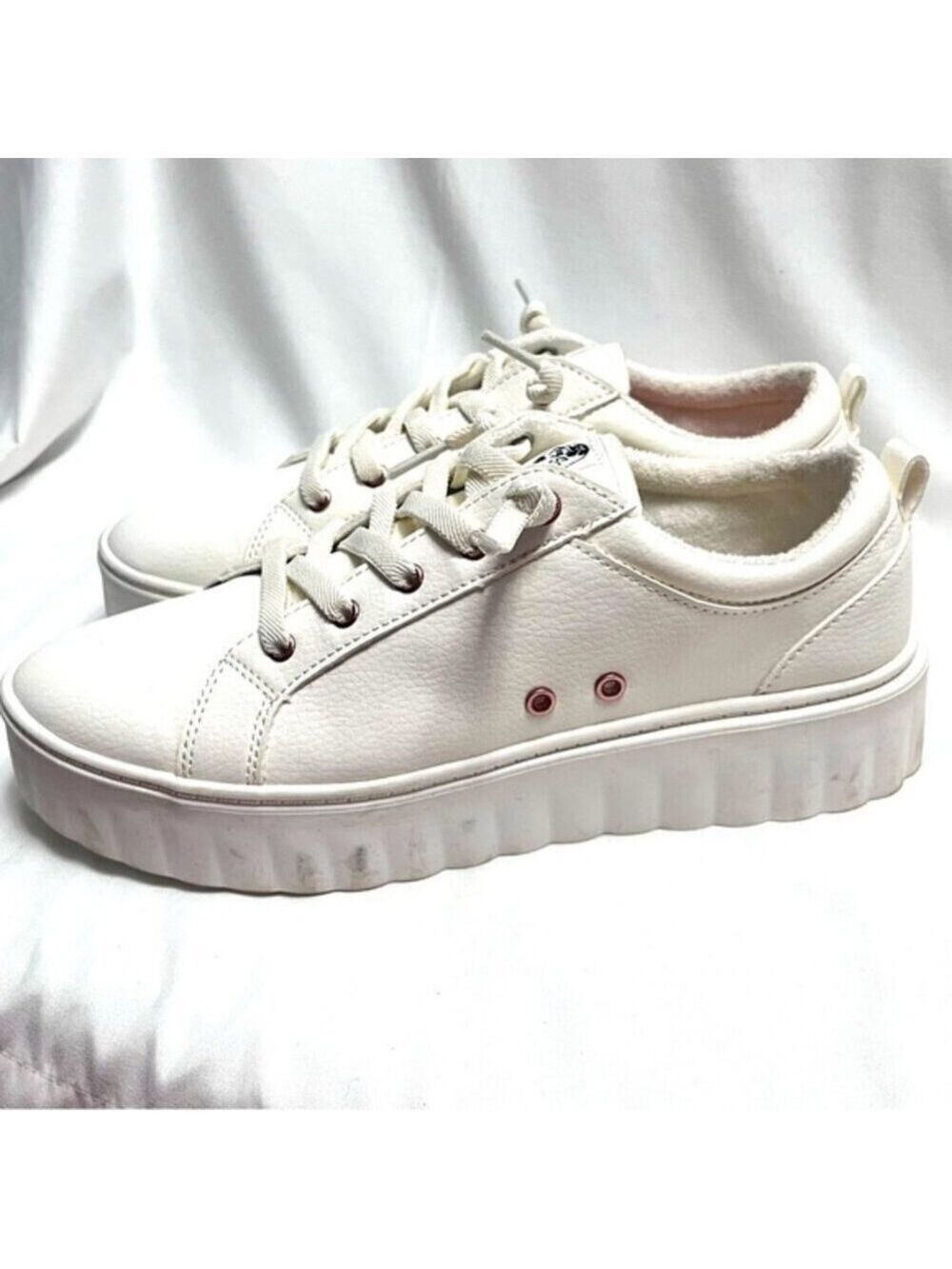 Roxy Platform Sneakers White Rose Gold Size 10